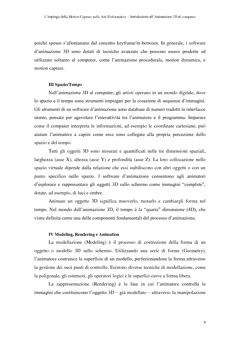 Anteprima della tesi: L’impiego della motion capture nelle arti performative - Introduzione all'animazione 3D al computer, Pagina 4