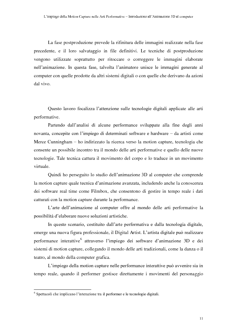 Anteprima della tesi: L’impiego della motion capture nelle arti performative - Introduzione all'animazione 3D al computer, Pagina 7