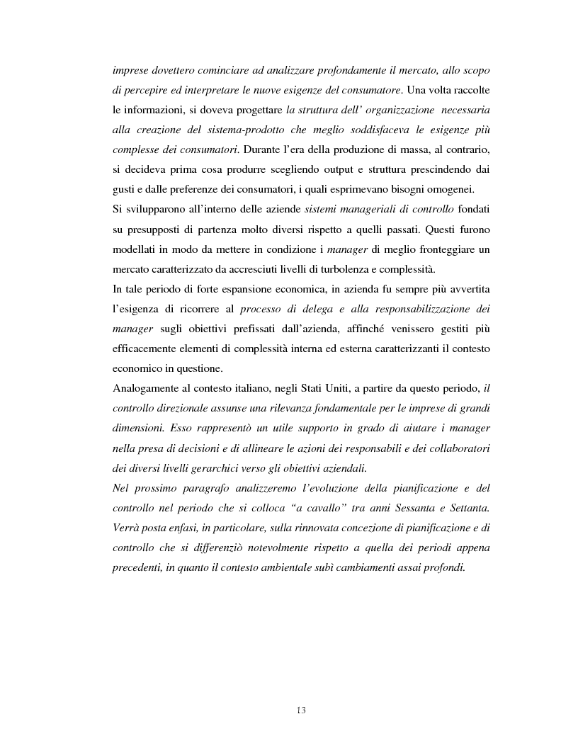 Anteprima della tesi: Il percorso evolutivo della pianificazione e del controllo: verso un sistema unico, Pagina 12