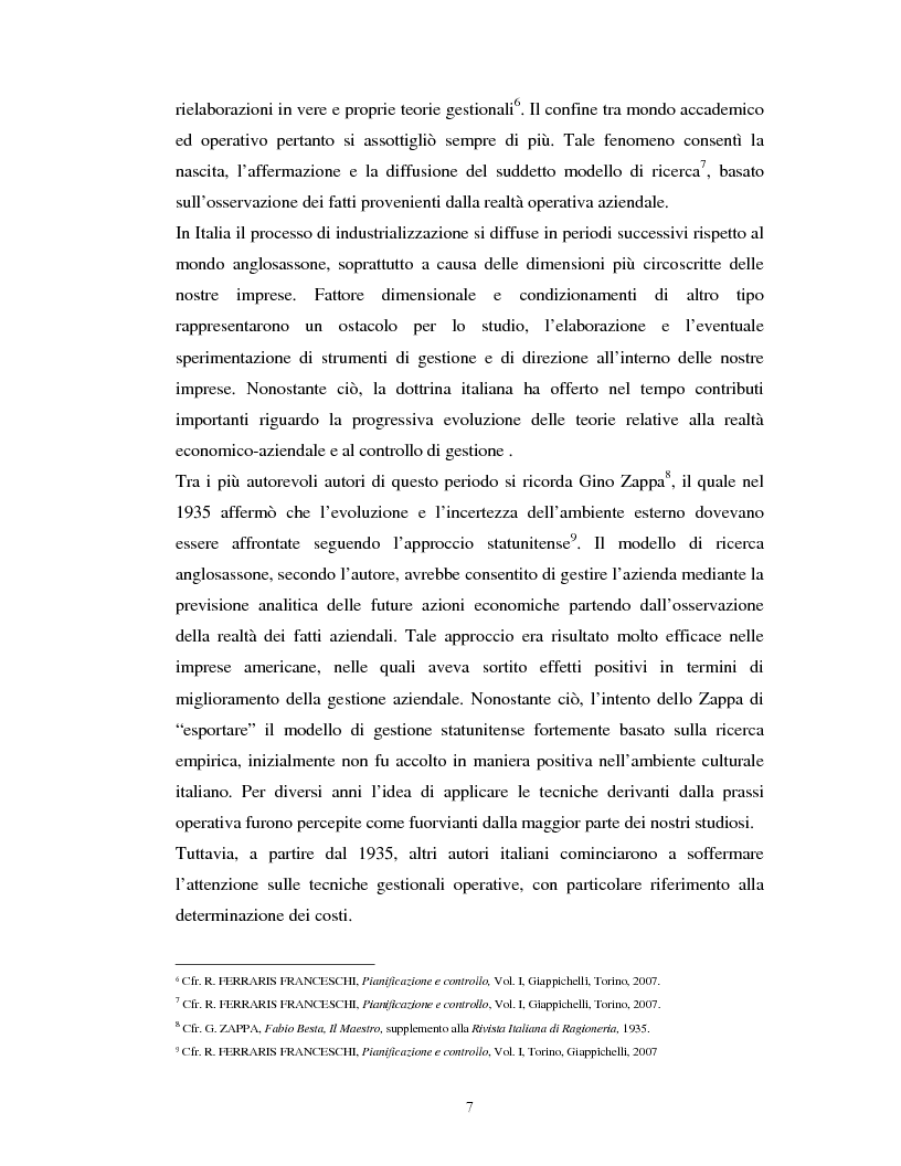 Anteprima della tesi: Il percorso evolutivo della pianificazione e del controllo: verso un sistema unico, Pagina 6