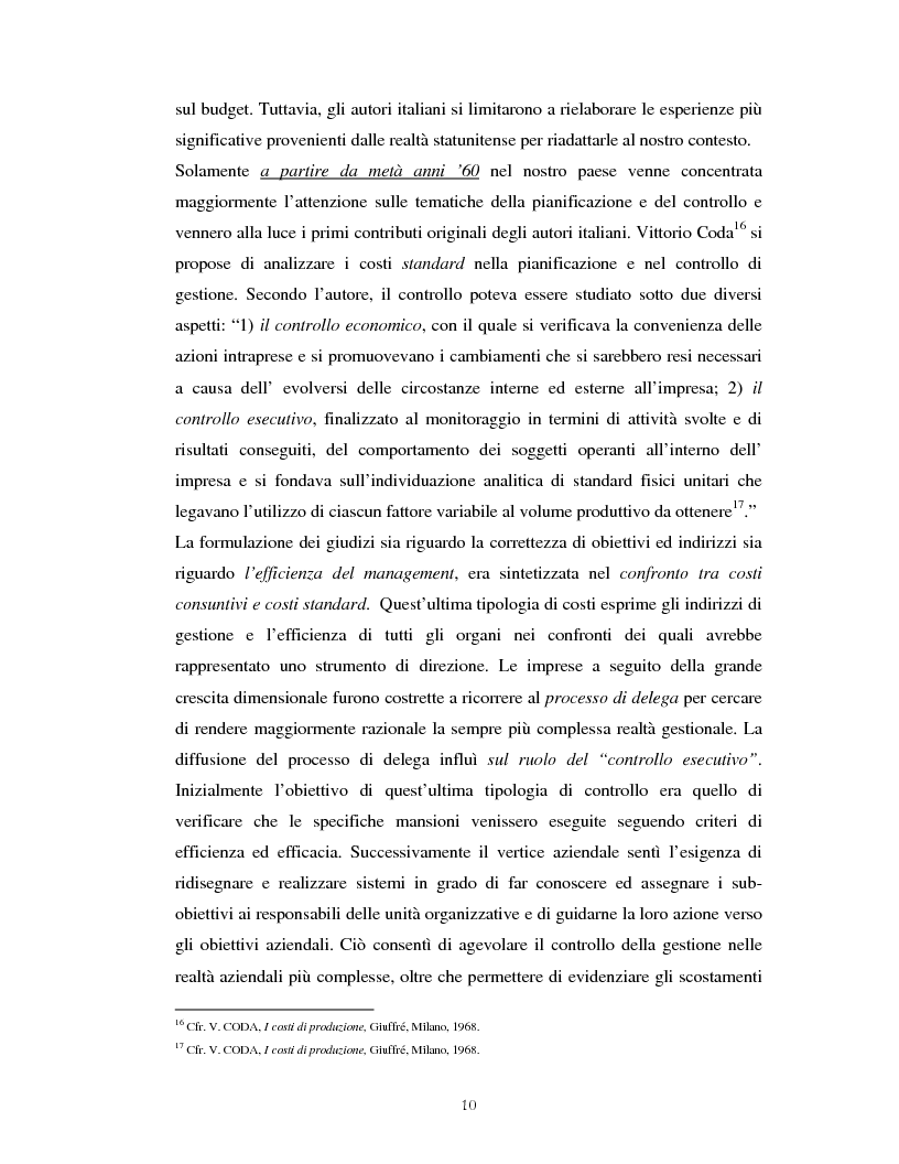 Anteprima della tesi: Il percorso evolutivo della pianificazione e del controllo: verso un sistema unico, Pagina 9