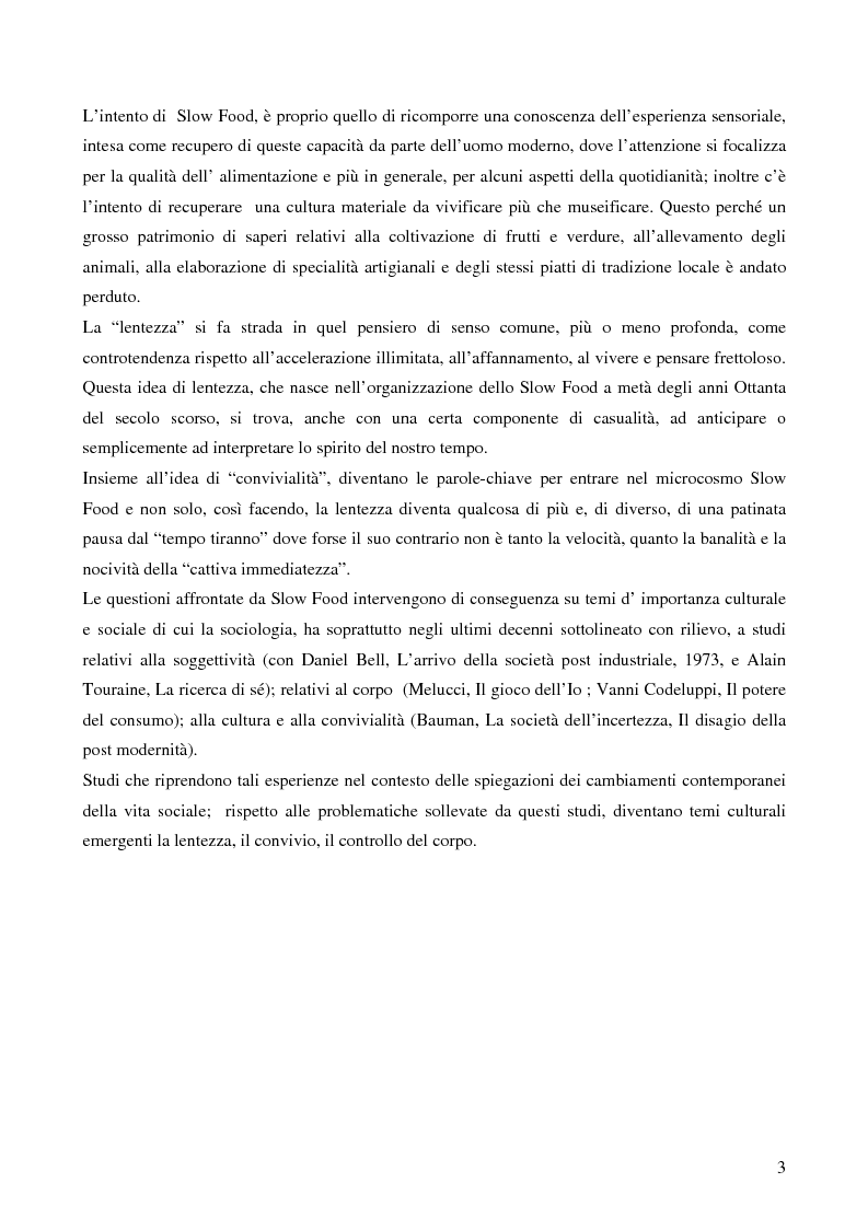 Anteprima della tesi: Il controllo del corpo e il tempo del nutrirsi: l'esperienza Slow Food, Pagina 7