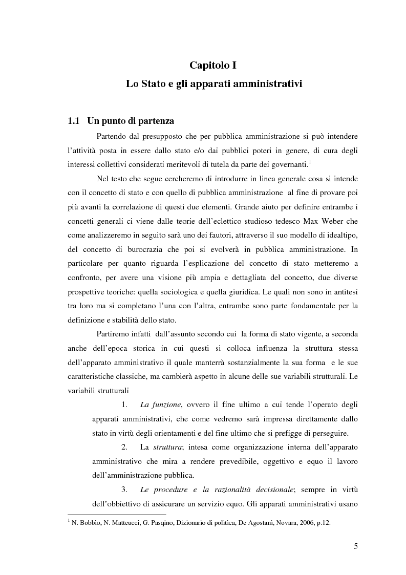 Anteprima della tesi: Rapporto tra Stato e Pubblica Amministrazione, Pagina 3