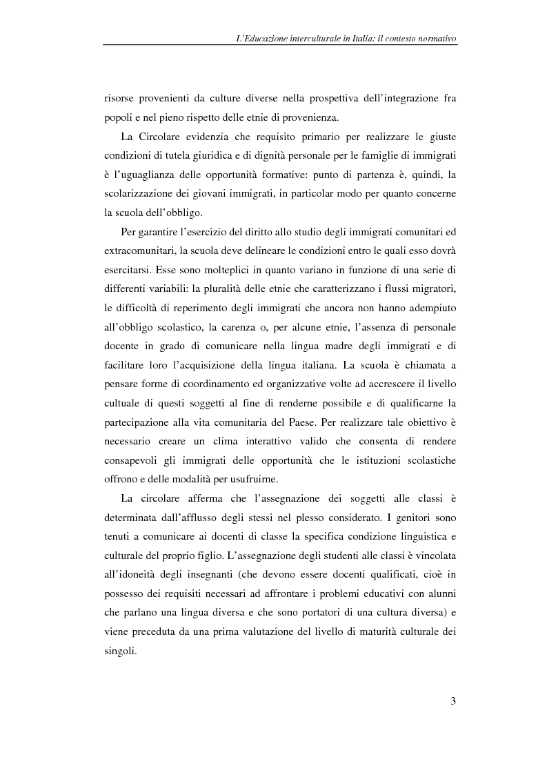 Anteprima della tesi: Didattica delle lingue moderne - L'apprendimento dell'italiano lingua seconda: un'esperienza di laboratorio didattico, Pagina 3
