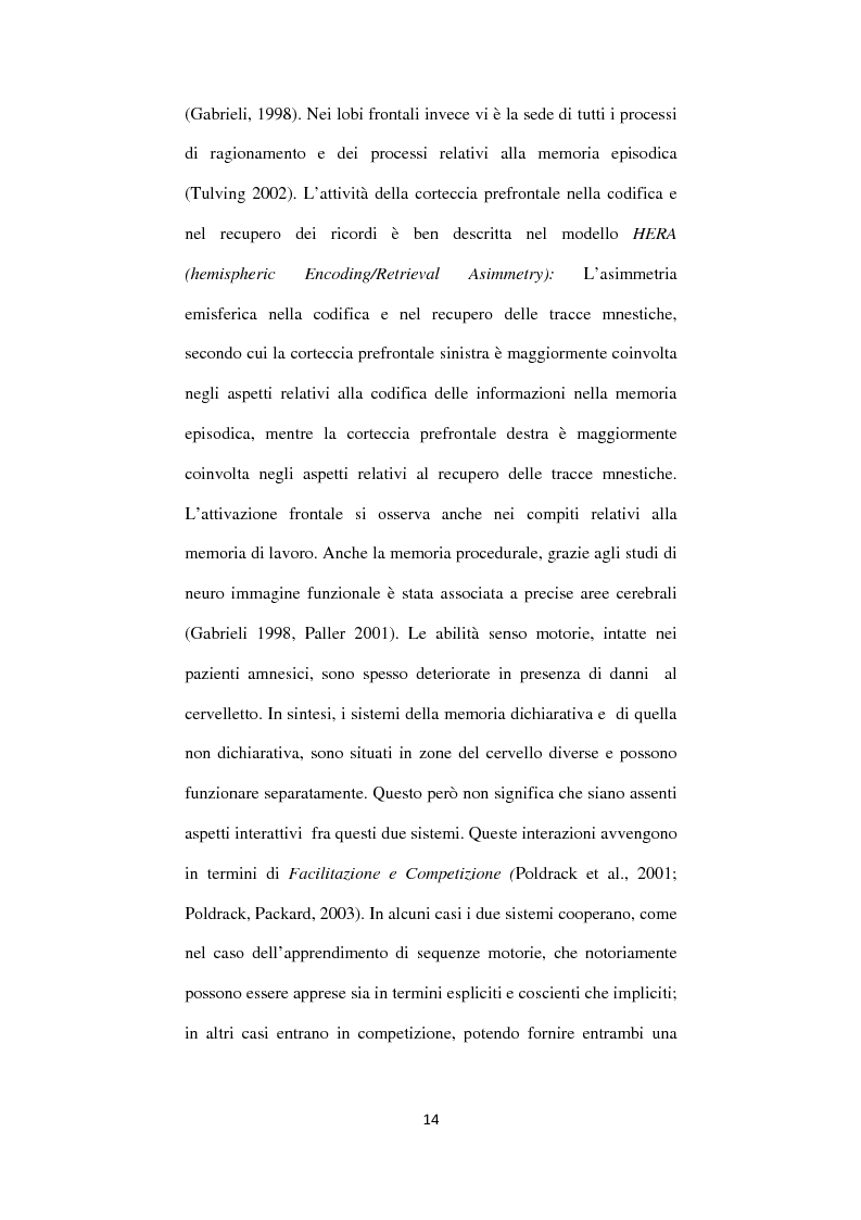Anteprima della tesi: Memoria autobiografica e adolescenza: l'overgenerality, Pagina 10