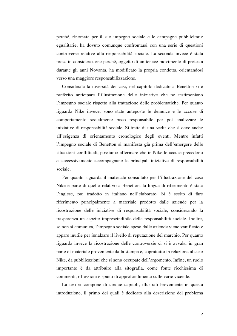 Anteprima della tesi: La gestione della crisi nella responsabilità sociale d'impresa. Due casi a confronto, Pagina 2