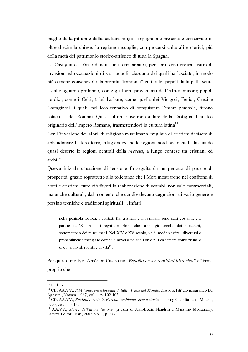 Anteprima della tesi: Viaggio attraverso la Castiglia e León, Salamanca e Valladolid. Proposta di un itinerario eno-gastronomico., Pagina 10