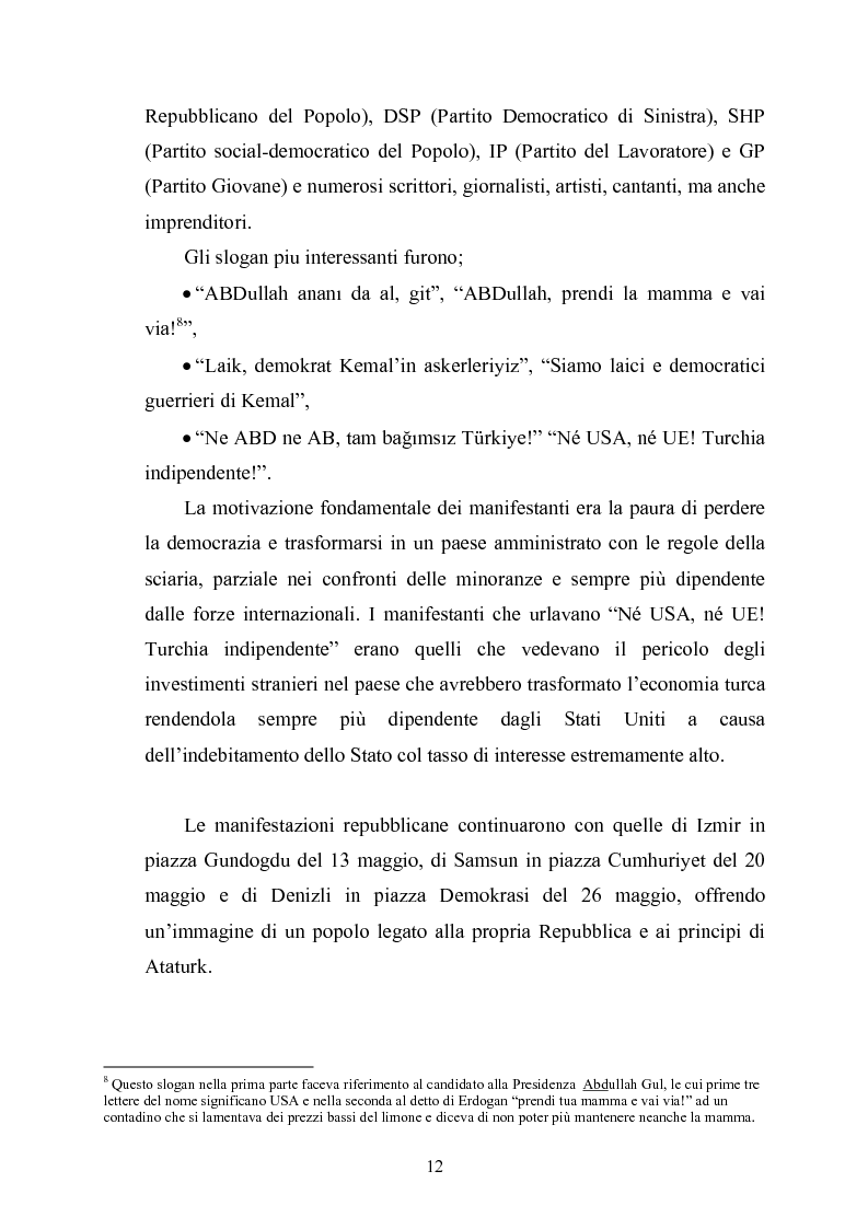 Anteprima della tesi: Un paese fra l'islam e occidente: la politica turca alla prova delle elezioni del 2007, Pagina 10
