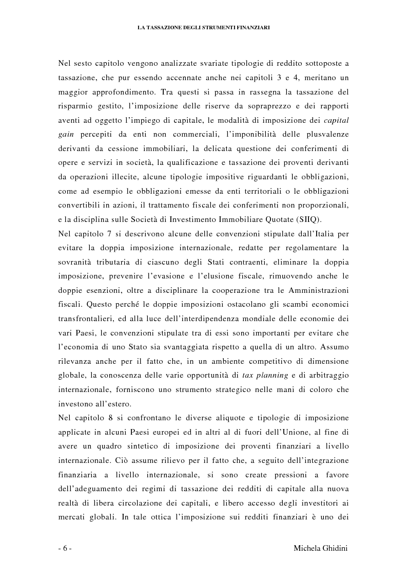 Anteprima della tesi: La tassazione degli strumenti finanziari, Pagina 5