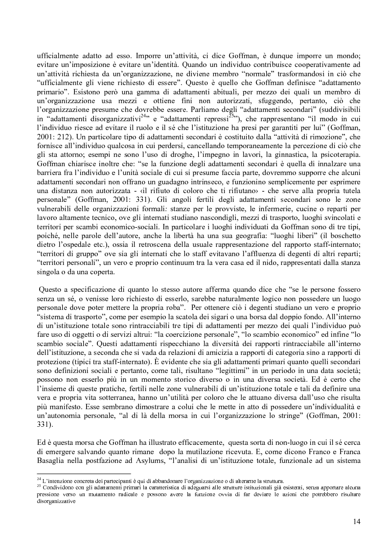 Anteprima della tesi: Istituzione penitenziaria e organizzazione: il ruolo delle risorse umane nelle interazioni con i detenuti, Pagina 10
