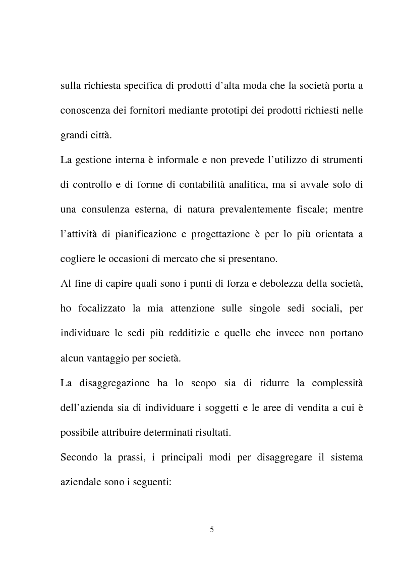 Anteprima della tesi: Analisi della performance economico-finanziaria: la redditività per “area di vendita” - Il caso S&N Moda s.r.l., Pagina 4