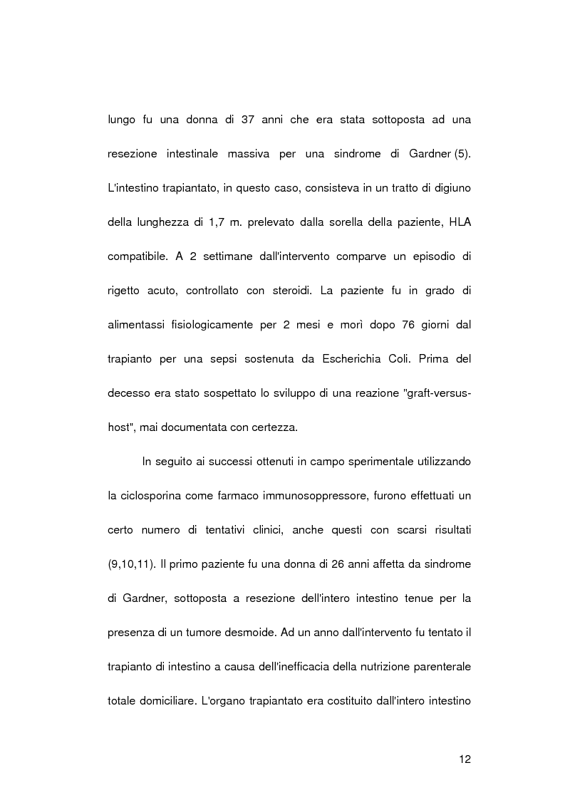 Anteprima della tesi: Aspetti morfologici e funzionali dopo trapianto sperimentale di intestino tenue ed immunosoppressione con FK506, Pagina 6