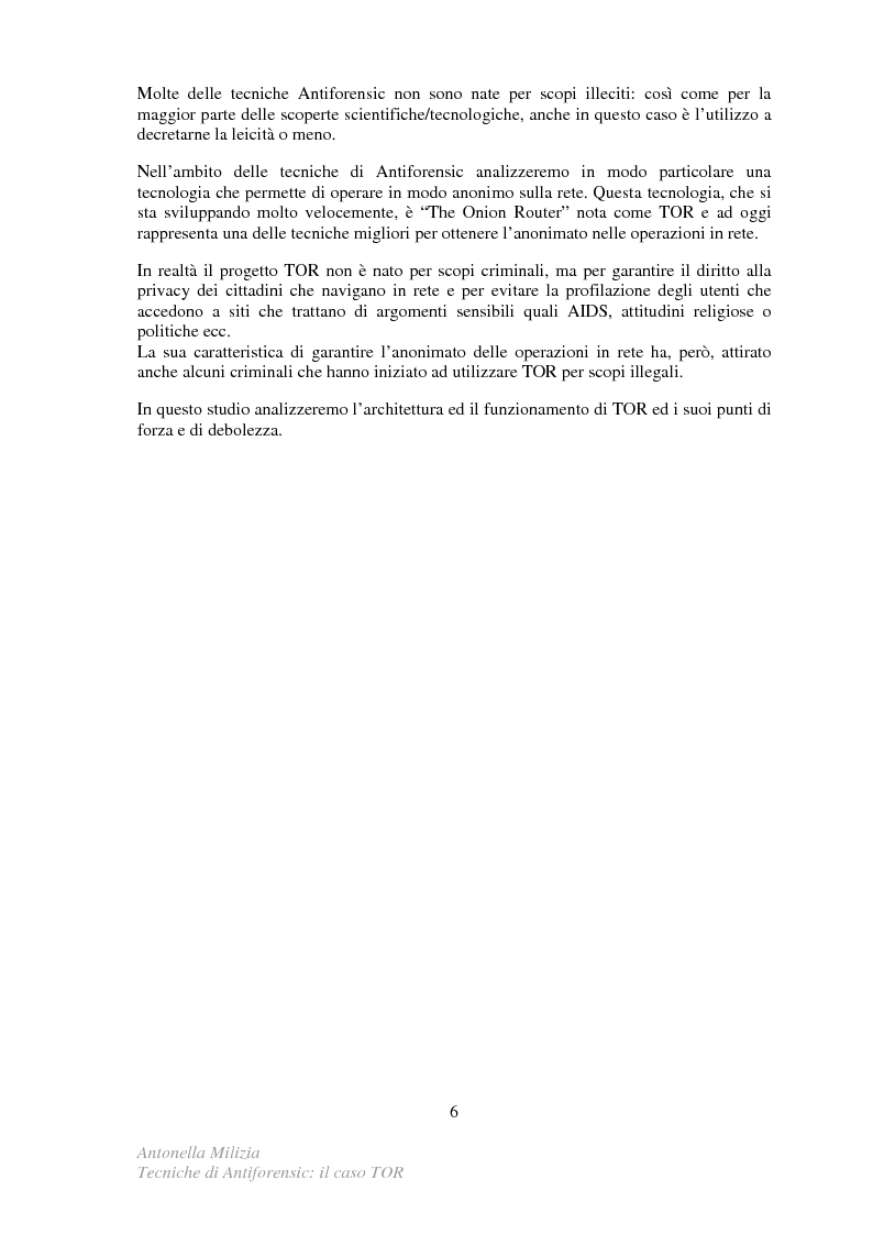 Anteprima della tesi: Tecniche di Antiforensic: il caso TOR, Pagina 3