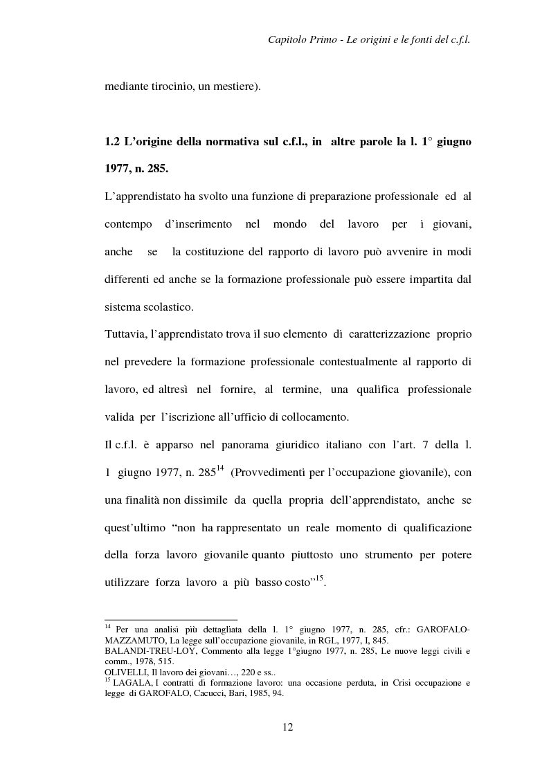 Anteprima della tesi: Agevolazioni contributive e principi comunitari: il caso del contratto di formazione e lavoro, Pagina 12