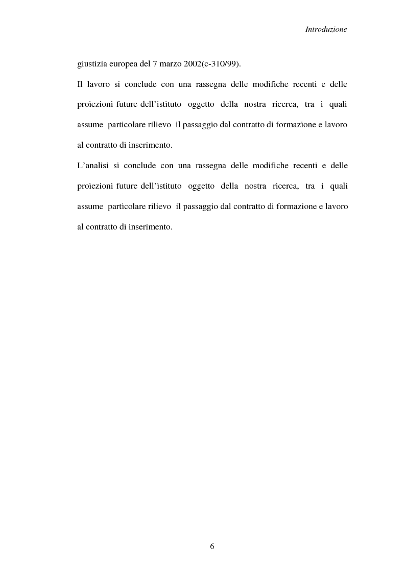 Anteprima della tesi: Agevolazioni contributive e principi comunitari: il caso del contratto di formazione e lavoro, Pagina 6