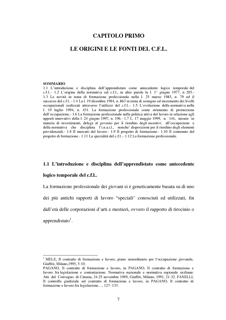 Anteprima della tesi: Agevolazioni contributive e principi comunitari: il caso del contratto di formazione e lavoro, Pagina 7