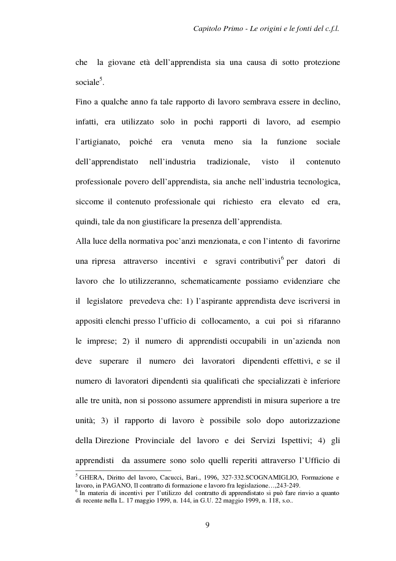 Anteprima della tesi: Agevolazioni contributive e principi comunitari: il caso del contratto di formazione e lavoro, Pagina 9
