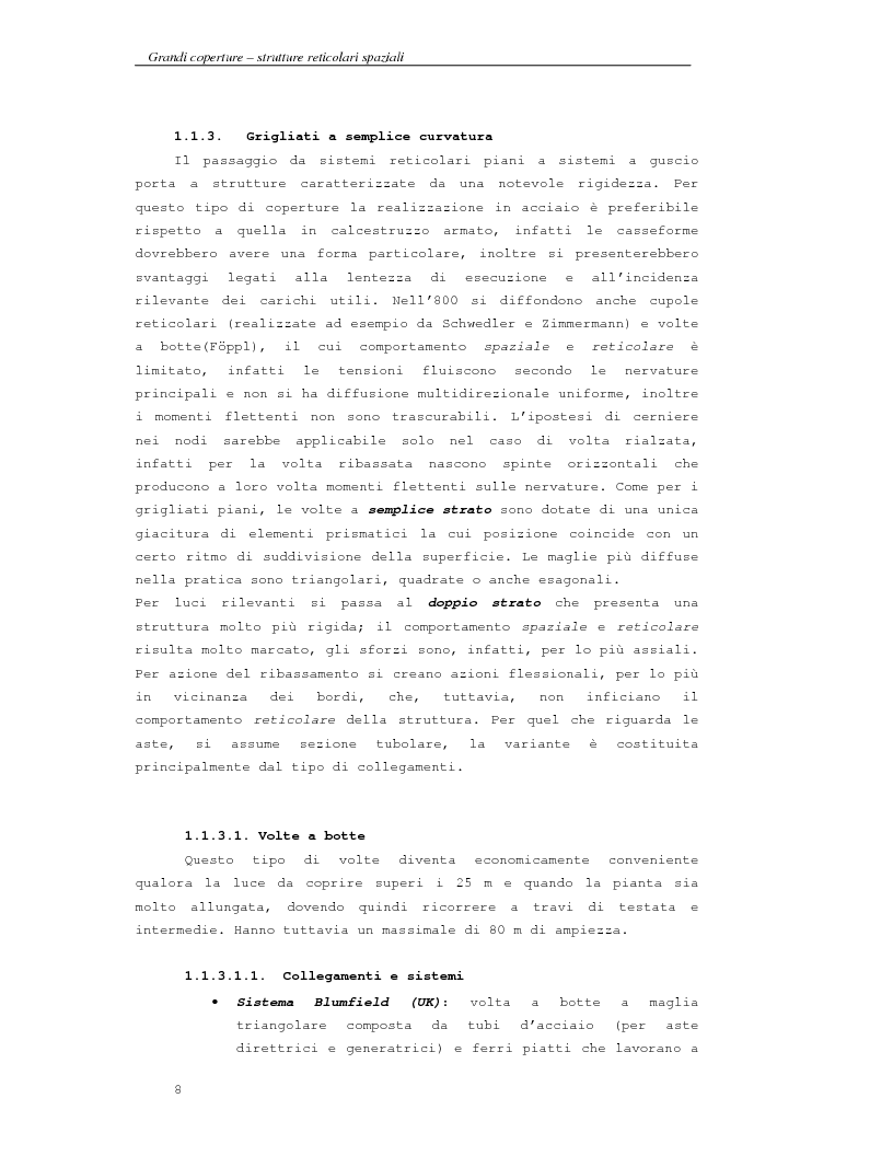 Estratto dalla tesi: Grandi coperture, strutture reticolari spaziali; progetto della copertura di un impianto sportivo con struttura leggera a ''fogli'' triangolari