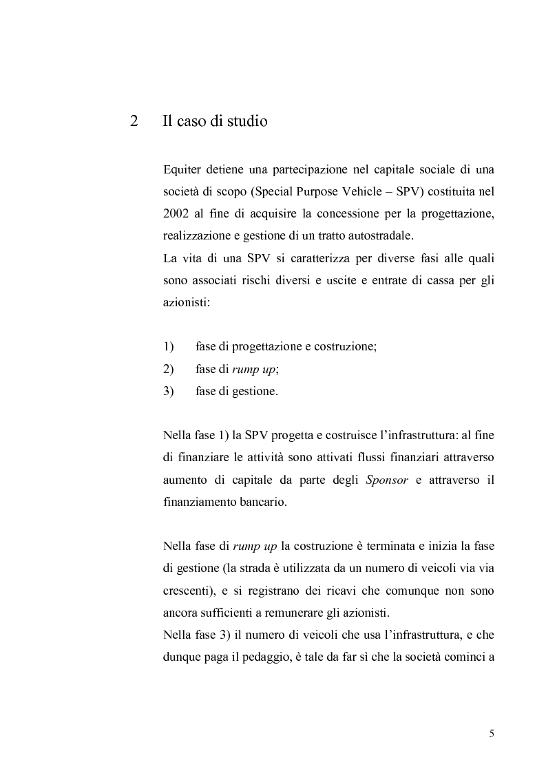 Anteprima della tesi: La partecipazione di un equity investor in una società di progetto per una infrastruttura stradale: un metodo di valutazione, Pagina 3