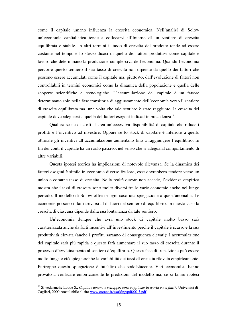 Anteprima della tesi: La perdita di competitività del sistema Italia - Dinamiche della formazione e dell'utilizzo del capitale umano, Pagina 11