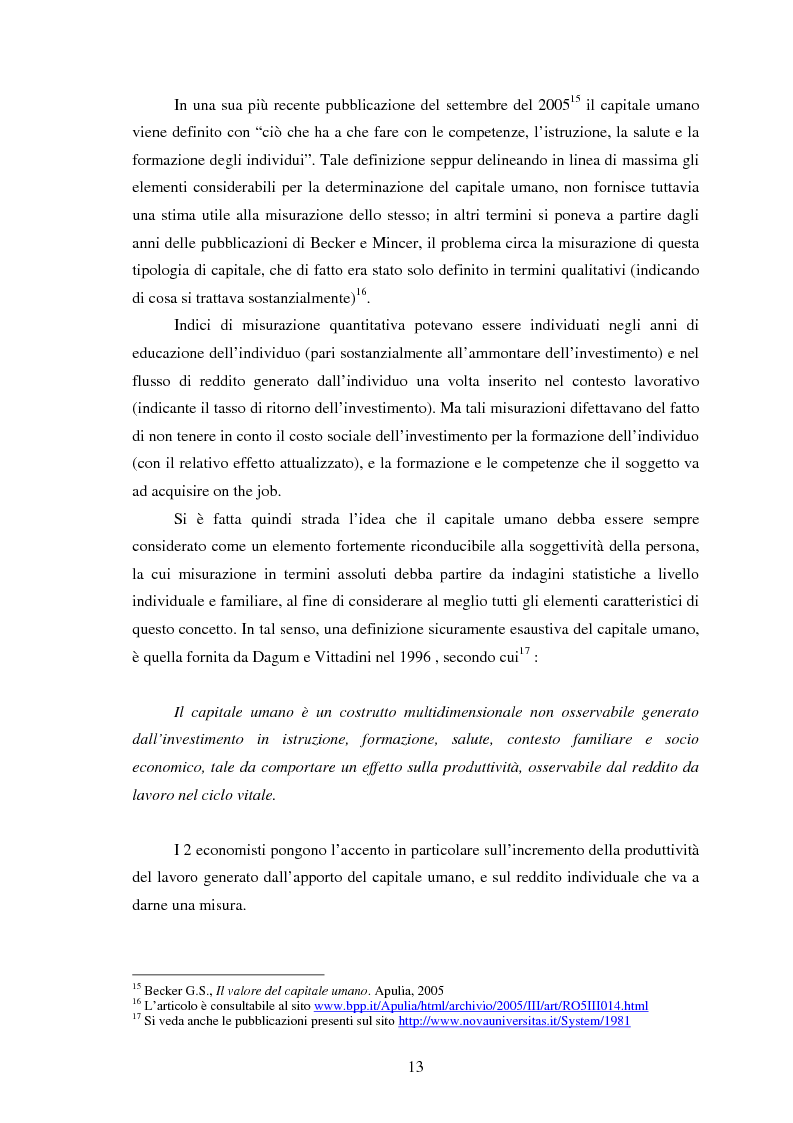 Anteprima della tesi: La perdita di competitività del sistema Italia - Dinamiche della formazione e dell'utilizzo del capitale umano, Pagina 9