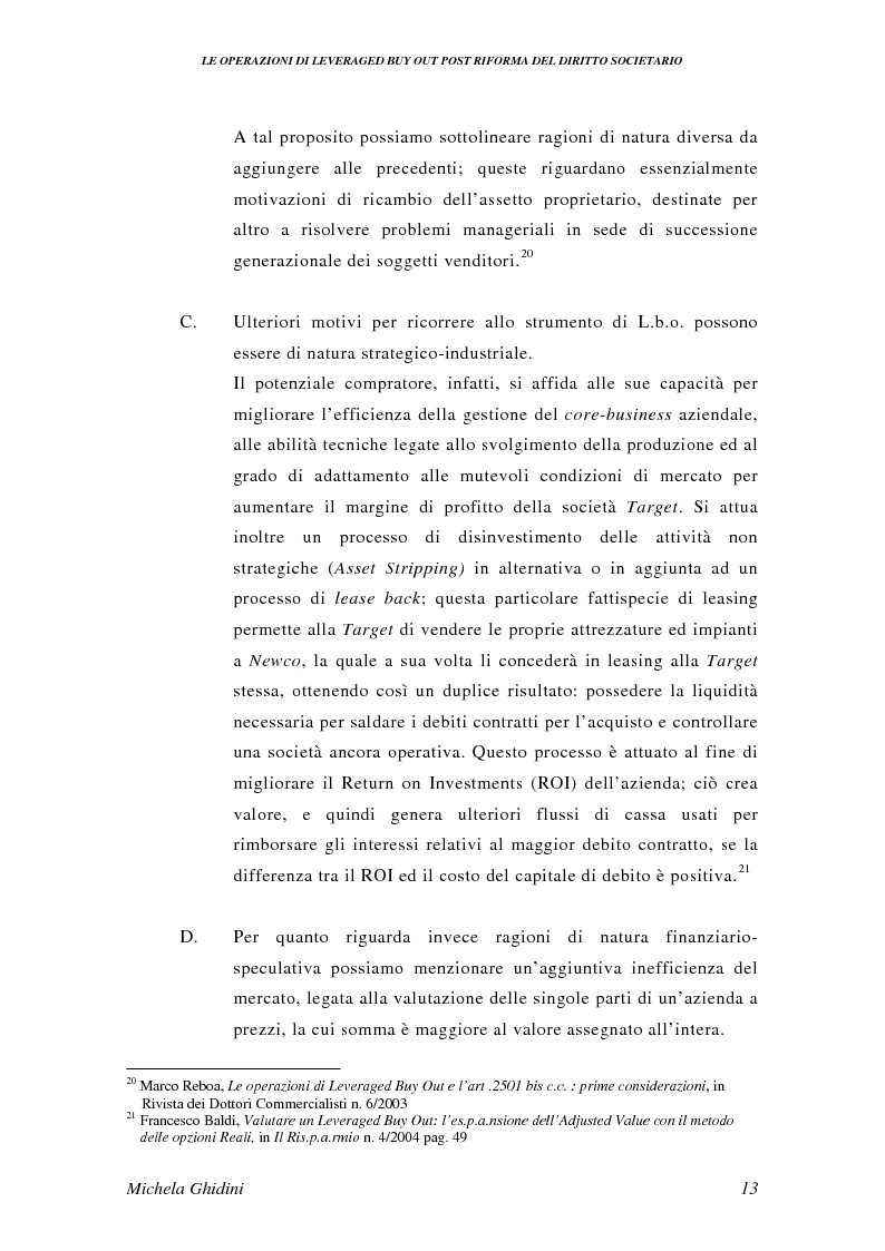 Anteprima della tesi: Le operazioni di Leveraged Buy Out post riforma del diritto societario, Pagina 12