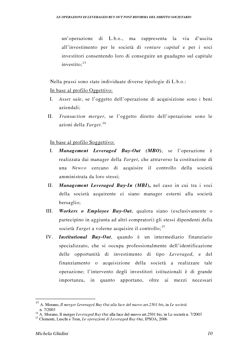 Anteprima della tesi: Le operazioni di Leveraged Buy Out post riforma del diritto societario, Pagina 9