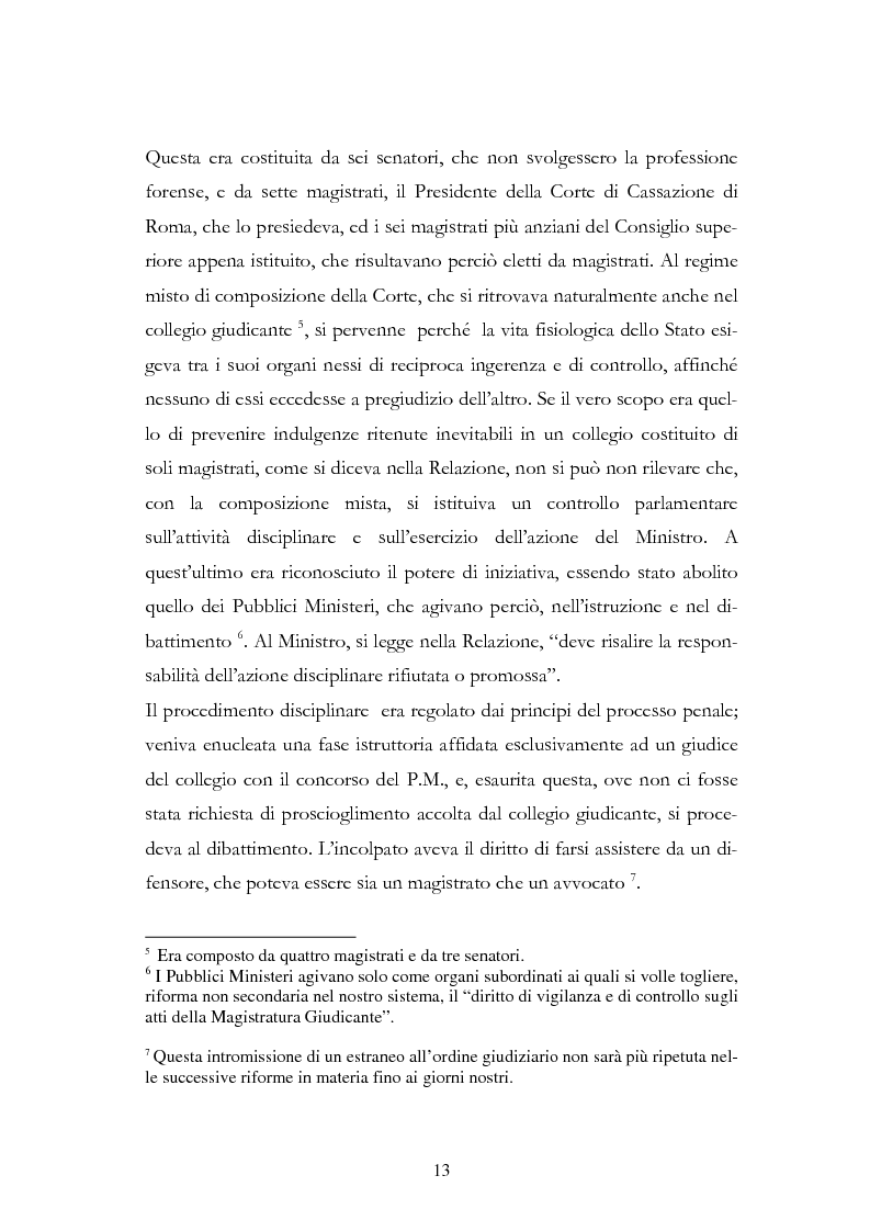 Anteprima della tesi: Il procedimento disciplinare dei magistrati, Pagina 13