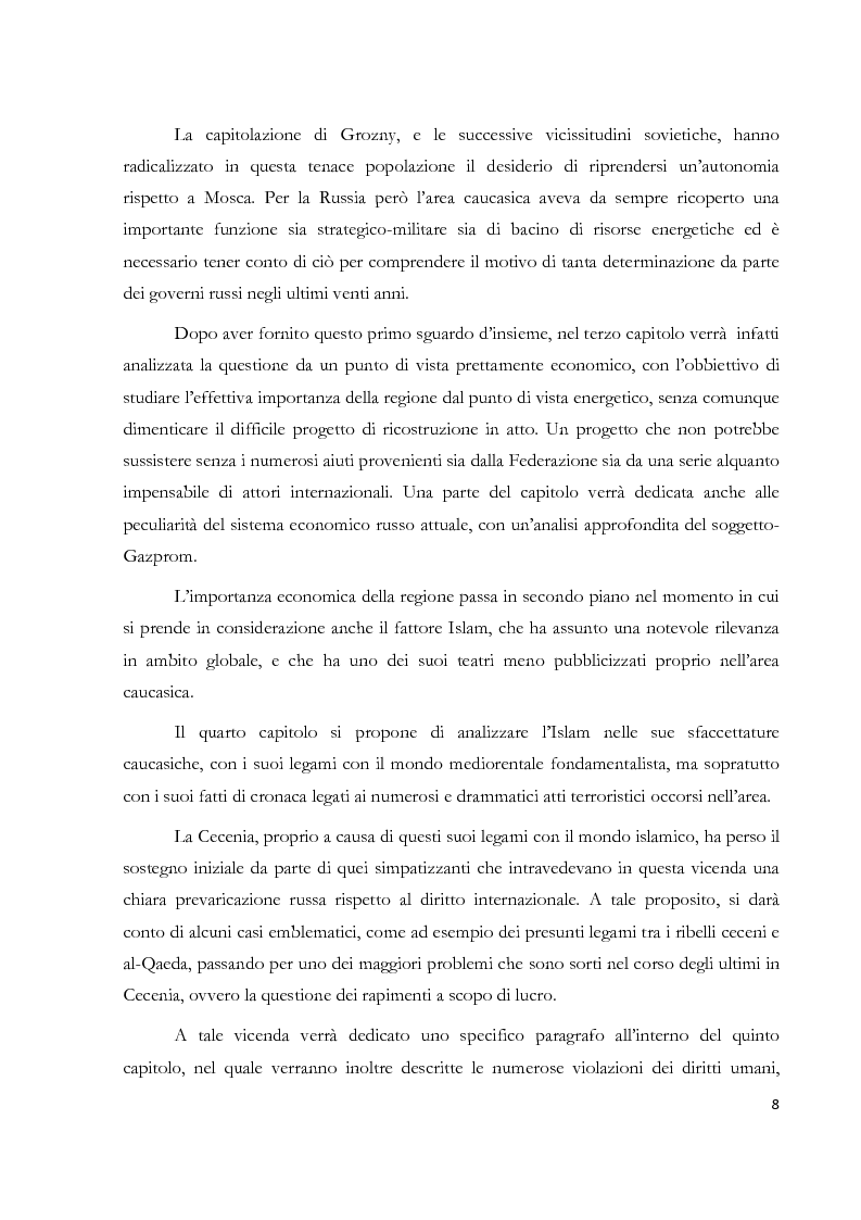 Anteprima della tesi: La Repubblica di Nokhchiin: un falso problema geoeconomico, Pagina 2
