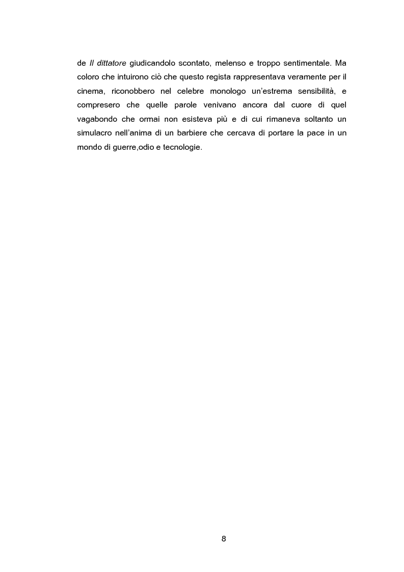 Anteprima della tesi: La metamorfosi del Vagabondo: coincidenza tra il silenzio espressivo del ''muto'' e le parole sentimentali del ''sonoro'', Pagina 5