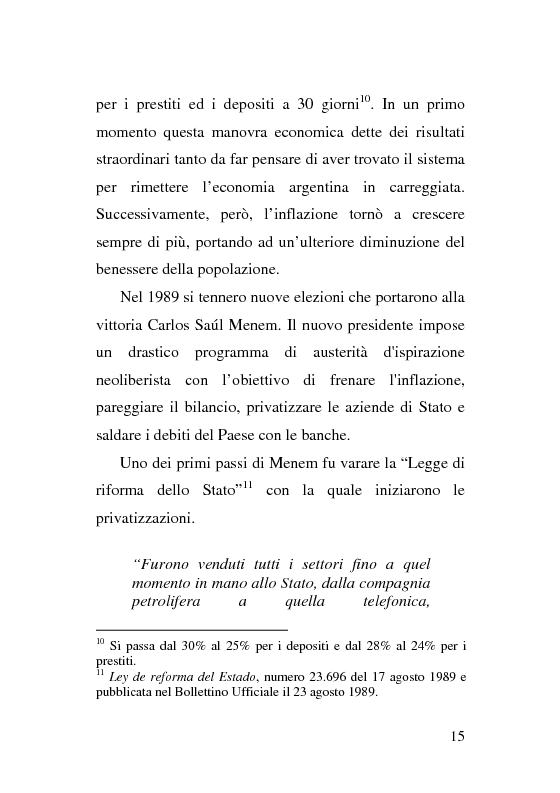 Anteprima della tesi: L'esperienza delle imprese recuperate in Argentina. Problemi e prospettive., Pagina 15