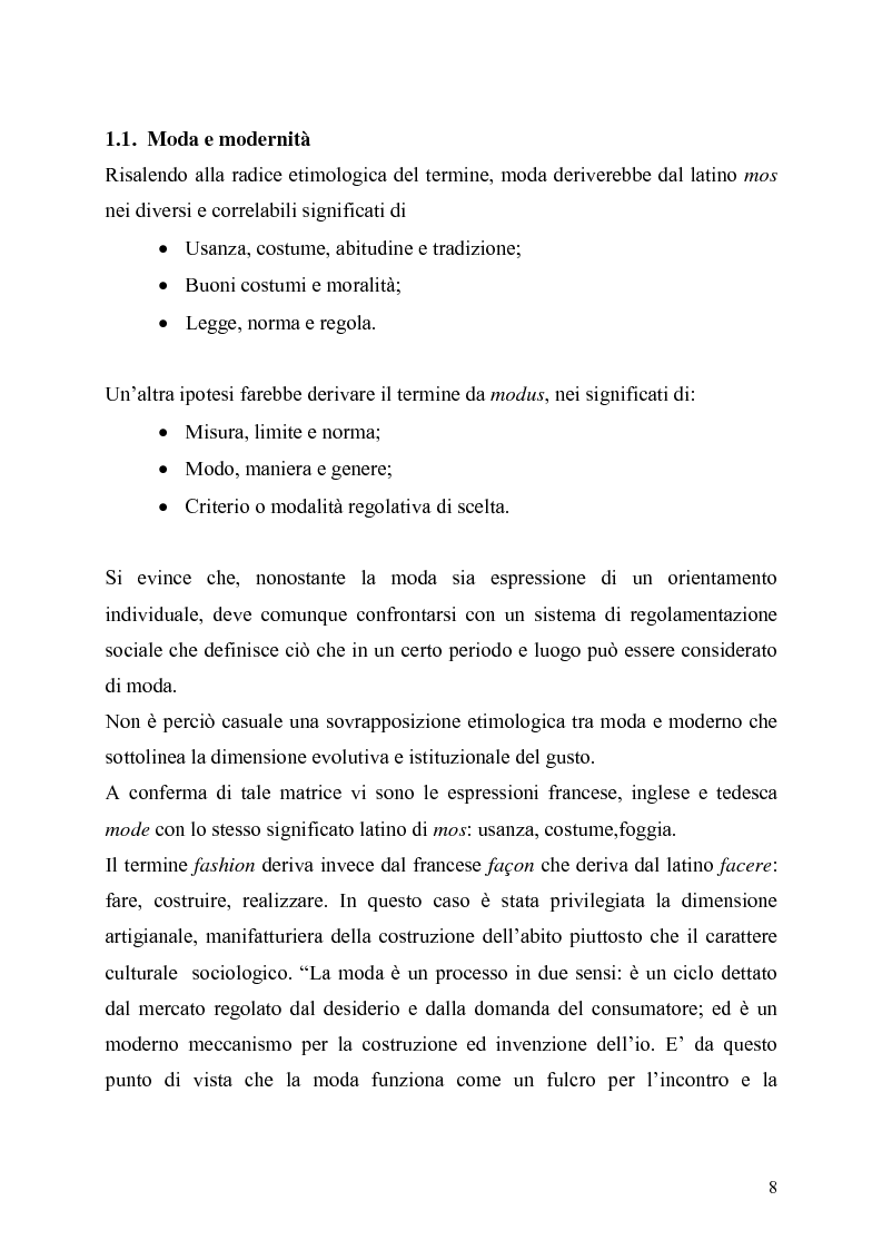 Anteprima della tesi: La presenza della moda in Internet. Un confronto tra tre aree linguistiche: italiana-inglese-spagnola., Pagina 8