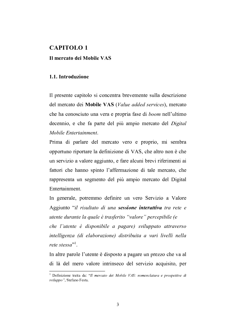 Anteprima della tesi: Le aziende che operano nel settore del Digital Mobile Entertainment, Pagina 3