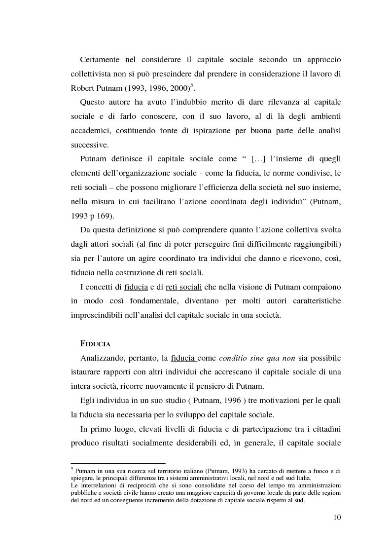 Anteprima della tesi: L'identificazione del capitale sociale: verso una tassonomia, Pagina 7