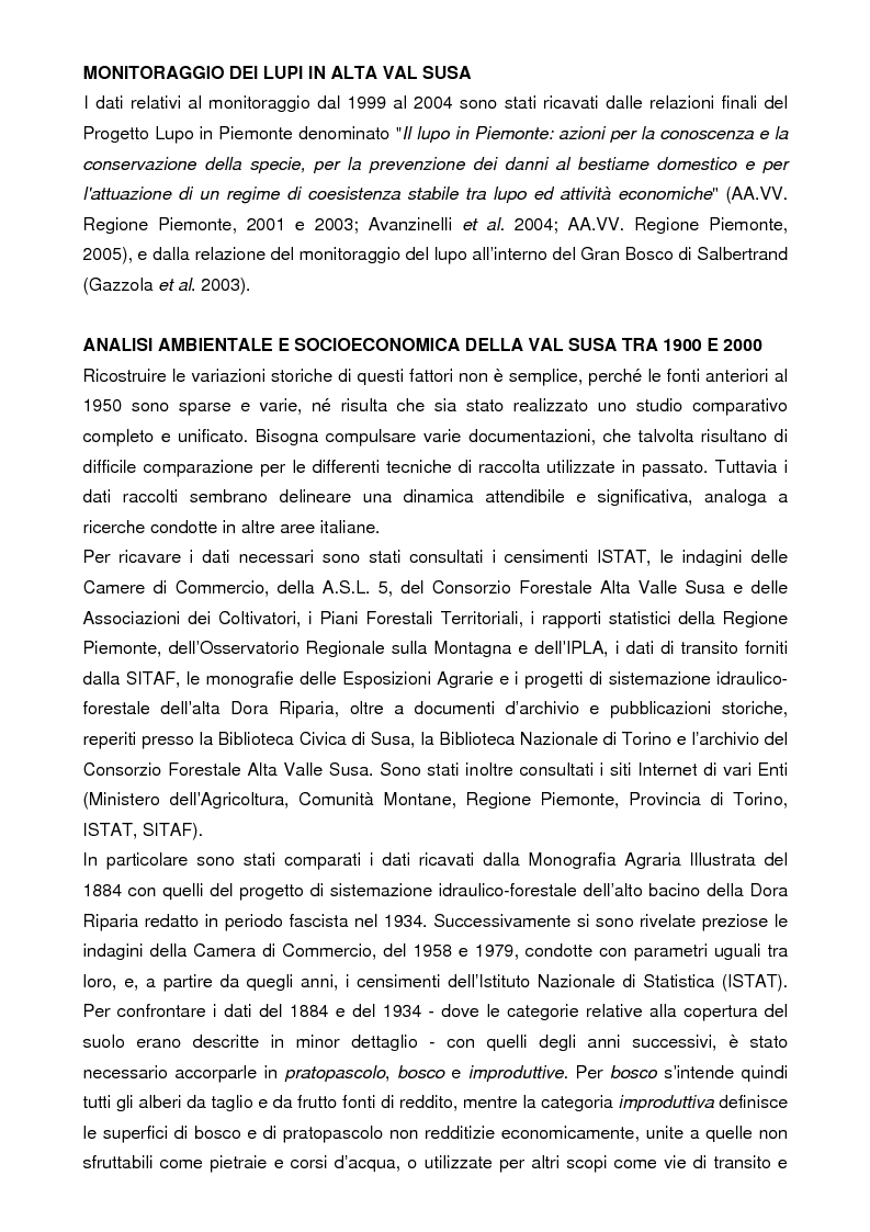 Anteprima della tesi: Analisi storica e situazione attuale della presenza del lupo (canis lupus) in Val Susa (provincia di Torino), Pagina 5