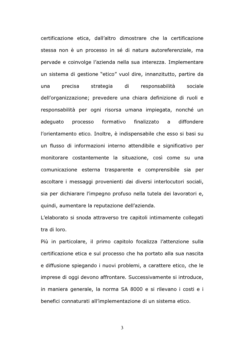 Anteprima della tesi: La certificazione etica d'impresa: sviluppi e prospettive, Pagina 3