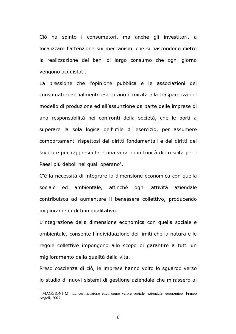 Anteprima della tesi: La certificazione etica d'impresa: sviluppi e prospettive, Pagina 6