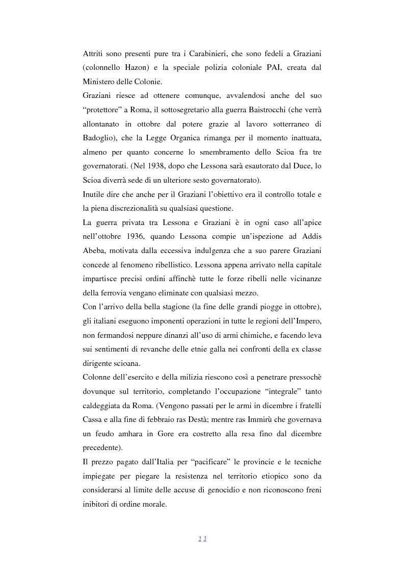 Anteprima della tesi: L'Amministrazione Coloniale Italiana in Addis Abeba 1936 - 1941, Pagina 10