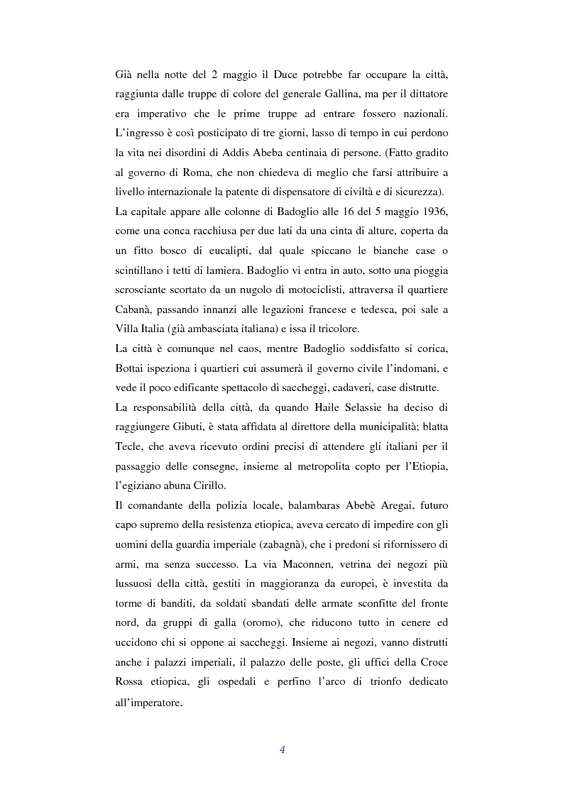 Anteprima della tesi: L'Amministrazione Coloniale Italiana in Addis Abeba 1936 - 1941, Pagina 3