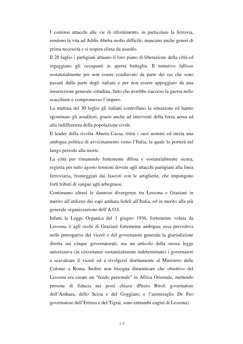 Anteprima della tesi: L'Amministrazione Coloniale Italiana in Addis Abeba 1936 - 1941, Pagina 9