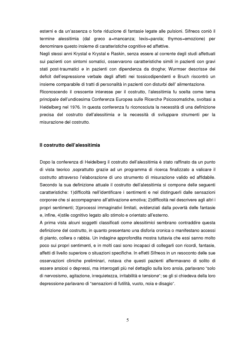Anteprima della tesi: L'alessitimia nel disturbo bipolare, Pagina 4