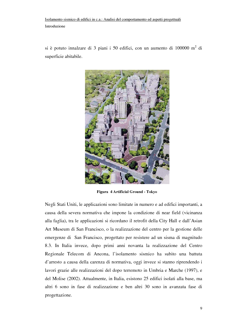 Anteprima della tesi: Isolamento sismico di edifici in C.A.: analisi del comportamento ed aspetti progettuali, Pagina 9