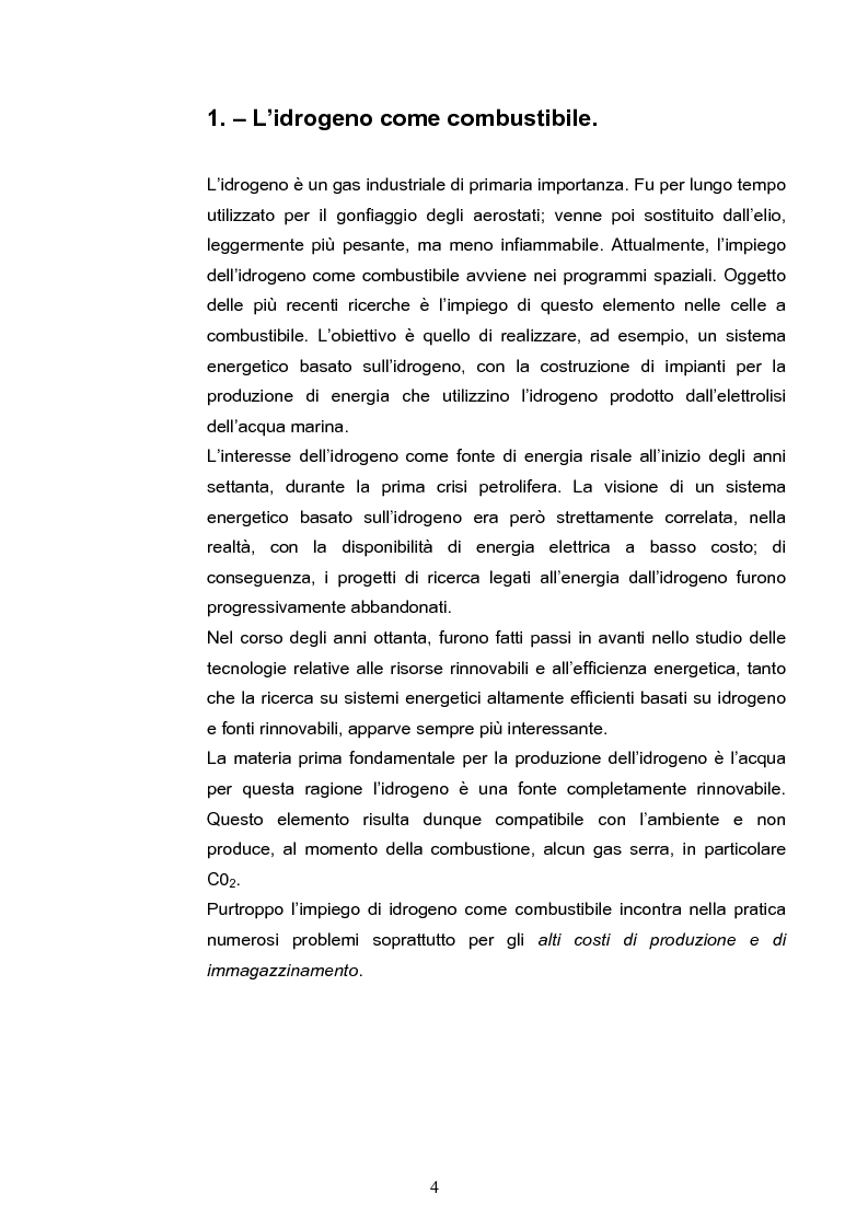Anteprima della tesi: Conversione di energia chimica in energia elettrica tramite Fuel Cell: aspetti tecnologici ed elettrochimici, Pagina 4