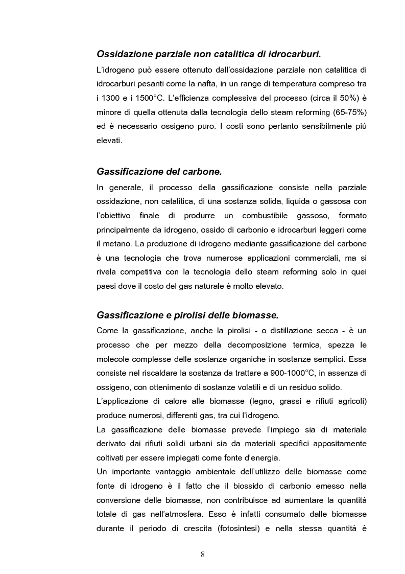 Anteprima della tesi: Conversione di energia chimica in energia elettrica tramite Fuel Cell: aspetti tecnologici ed elettrochimici, Pagina 8