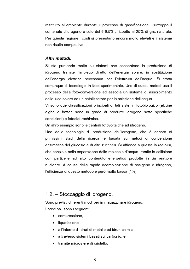 Anteprima della tesi: Conversione di energia chimica in energia elettrica tramite Fuel Cell: aspetti tecnologici ed elettrochimici, Pagina 9