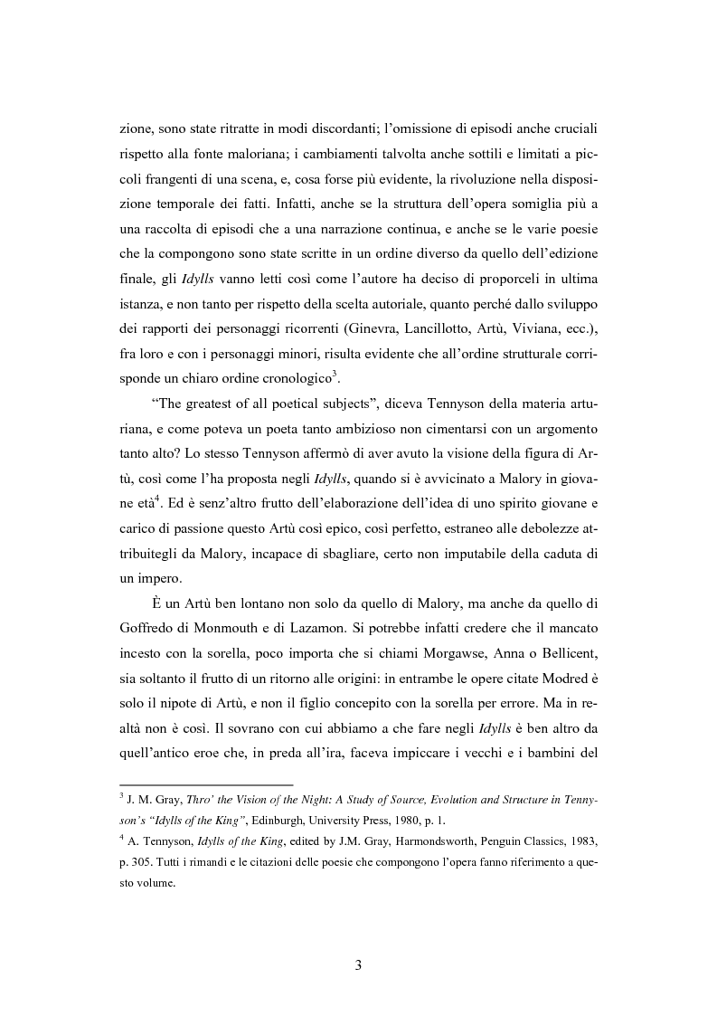 Anteprima della tesi: Gli Idylls of the King nella tradizione arturiana: nuove cause, vecchi effetti; Traduzione di: Lord Alfred Tennyson - The Coming of Arthur, Pagina 3