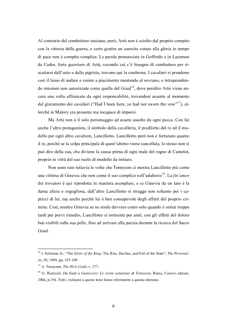 Anteprima della tesi: Gli Idylls of the King nella tradizione arturiana: nuove cause, vecchi effetti; Traduzione di: Lord Alfred Tennyson - The Coming of Arthur, Pagina 6