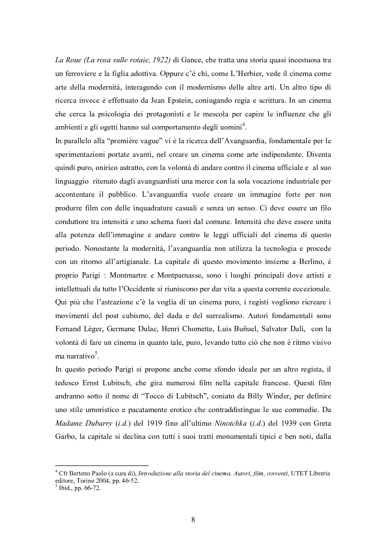 Anteprima della tesi: Fra turismo e postmodernismo: Parigi nel cinema dagli anni '80 a oggi, Pagina 6