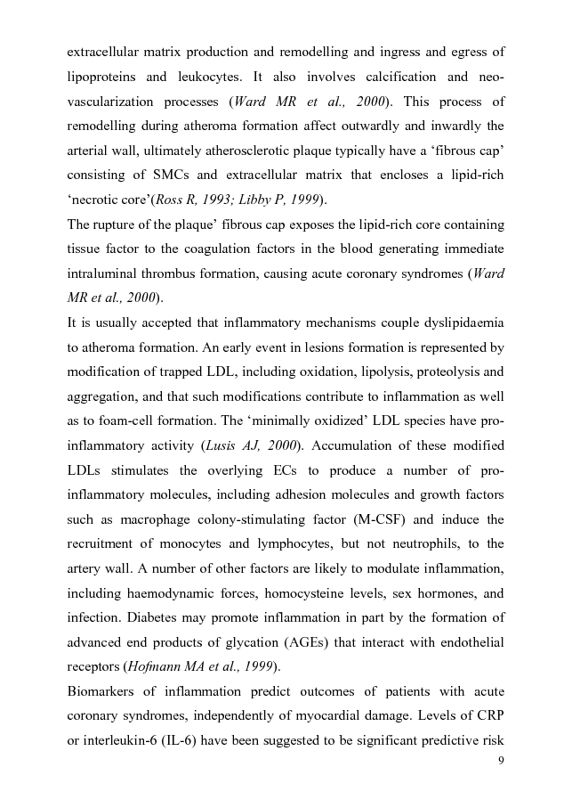 Anteprima della tesi: Genetic of Cytokines: a Tool for Understanding Age-Related Diseases. Results of case-control studies performed on Alzheimer’s Disease, Atherosclerosis, Colorectal Carcinoma, Breast Cancer, Gastric Cancer, Pagina 5