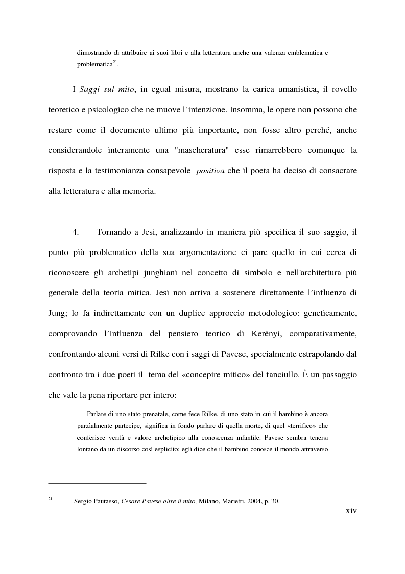 Anteprima della tesi: La macchina mitologica di Cesare Pavese, Pagina 14